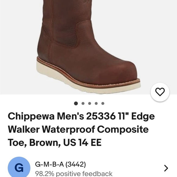 Chippewa Men's Tan Leather Western Boots - Picture 9 of 9